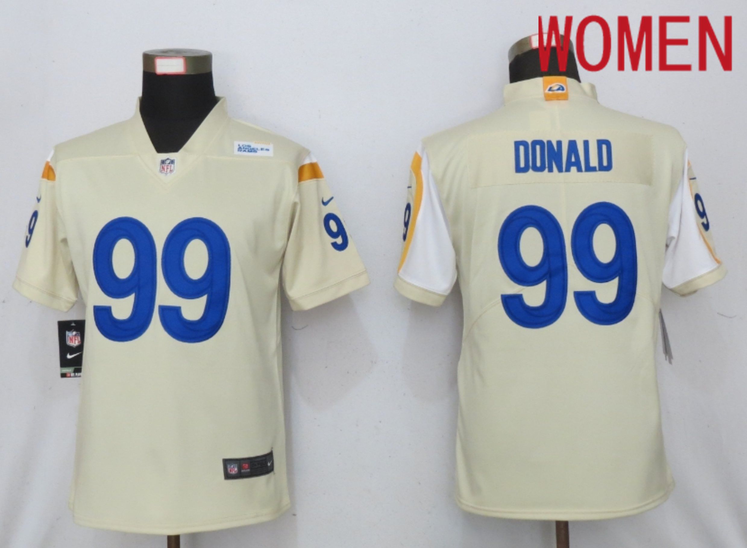 Women Los Angeles Rams #99 Donald Bone Los Angeles Rams Vapor Elite Playe Nike NFL Jerseys